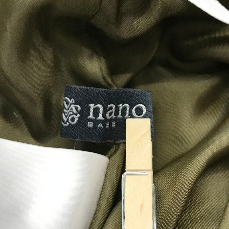 【30620】 nano BASE ナノ ベース ロングスカート サイズ38 / 約M グリーン 紐付き 部分ゴム 可愛い オシャレ シンプル レディース
