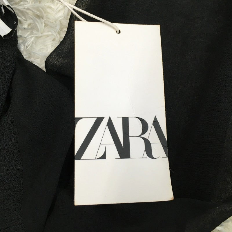 【30626】 ZARA ザラ トップス サイズS ブラック シースルー ミステリアス クール かっこいい オシャレ レディース 定価4590円