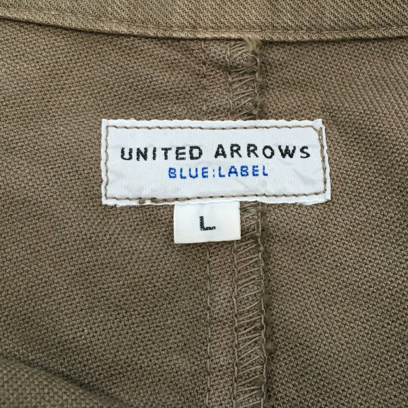 【30708】 UNITED ARROWS ユナイテッドアローズ ジャケット サイズL カーキ ブルーレーベル シンプル 無地 かっこいい オシャレ メンズ