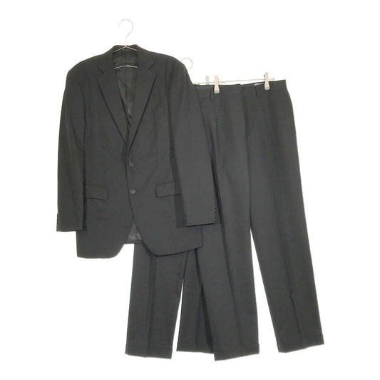 【31329】 全日本紳士服産業協議会 スーツ サイズA7 / 約L ブラック シンプル フォーマル スタイリッシュ ゆったり メンズ
