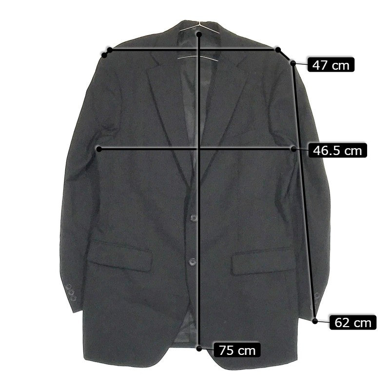 【31329】 全日本紳士服産業協議会 スーツ サイズA7 / 約L ブラック シンプル フォーマル スタイリッシュ ゆったり メンズ
