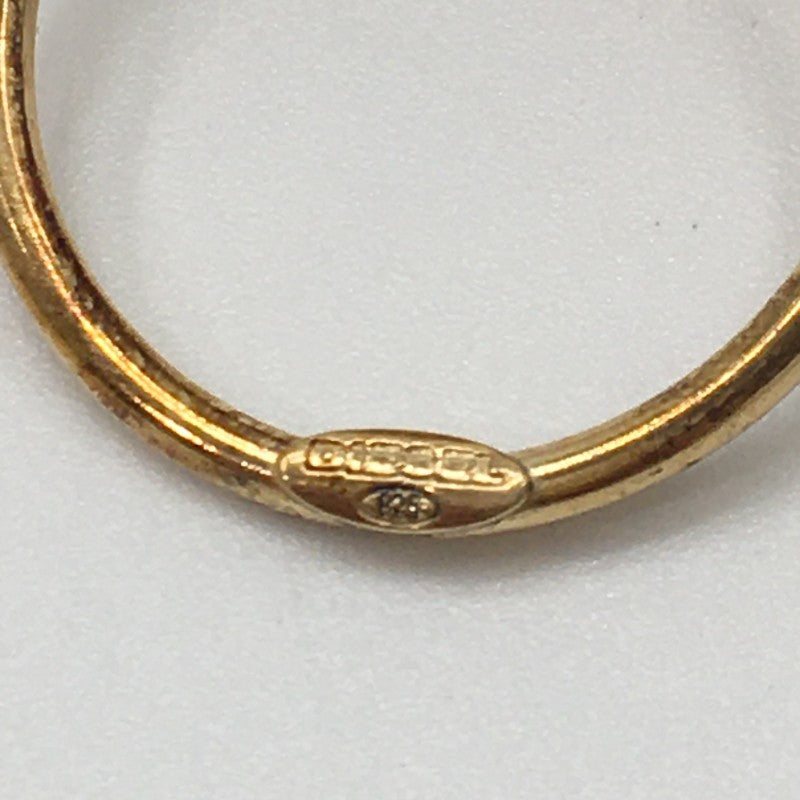 【32056】 新古品 DIESEL ディーゼル ゴールド ピザ フォーク チャーム 指輪 シンプル モチーフ かわいい ビジュー アクセント レディース