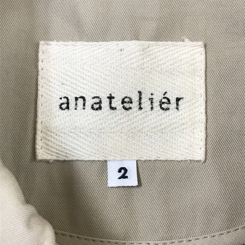 【32466】 anatelier アナトリエ ポンチョ サイズ2 / 約M ベージュ シンプル おしゃれ ゆったり 上品 可愛い 羽織もの レディース