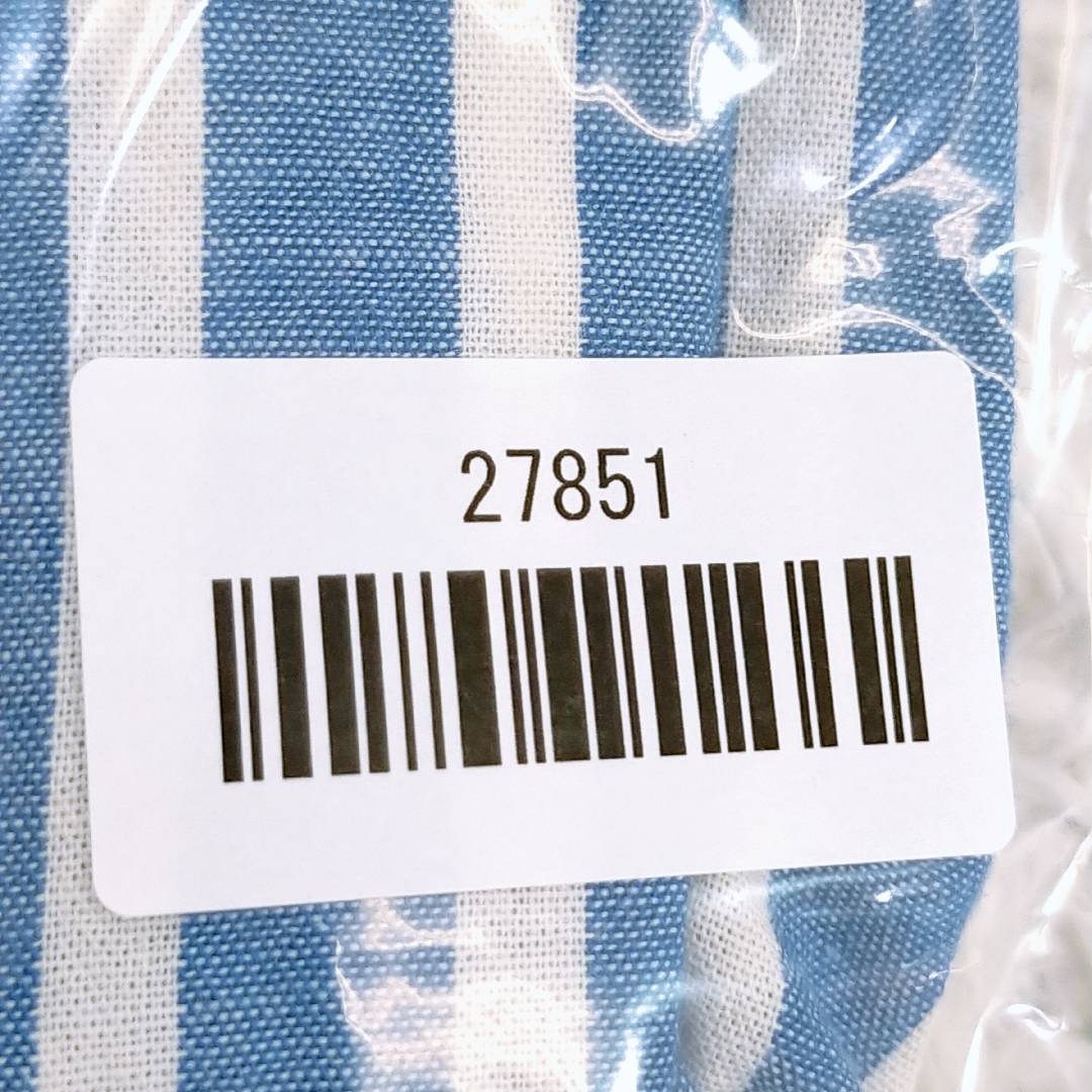 【27851】 chocol raffine ショコラフィネ 長袖シャツ サイズL ブルー ストライプ柄 レギュラーカラー 袖まくりベルト有り レディース