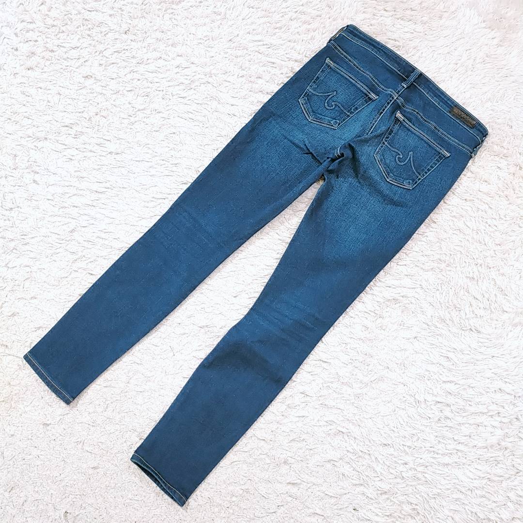 【28307】 theory セオリー デニム ジーンズ ジーパン サイズ025 / 約S ブルー LEGGING ANKLE スーパースキニー AGコラボ レディース