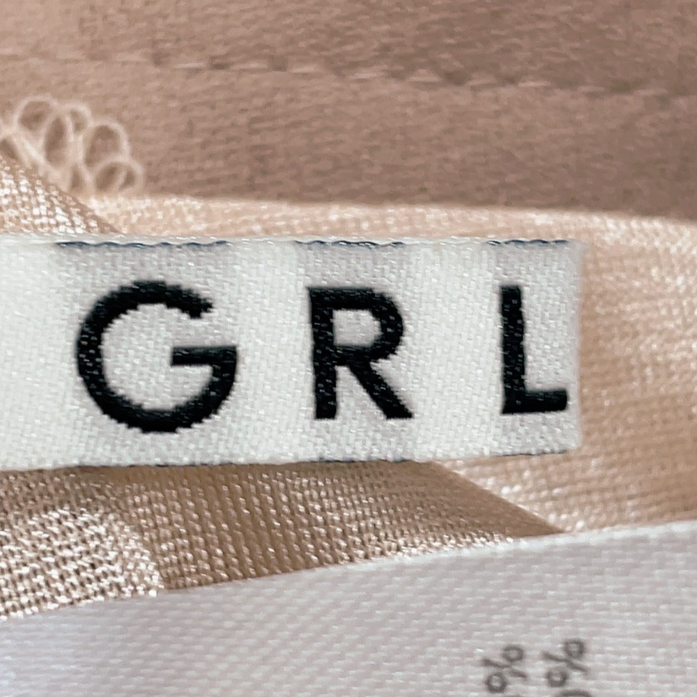 【27808】 GRL グレイル ロングスカート サイズM ベージュ ファスナー ウエストゴム 裏地 エレガント 上品 かわいい オシャレ レディース