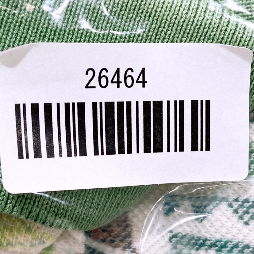 【26464】 FORECAST フォレキャスト ポロシャツ カットソー サイズL ホワイト 総柄 ゴルフウェア カジュアル 襟付き 緑白 半袖 メンズ