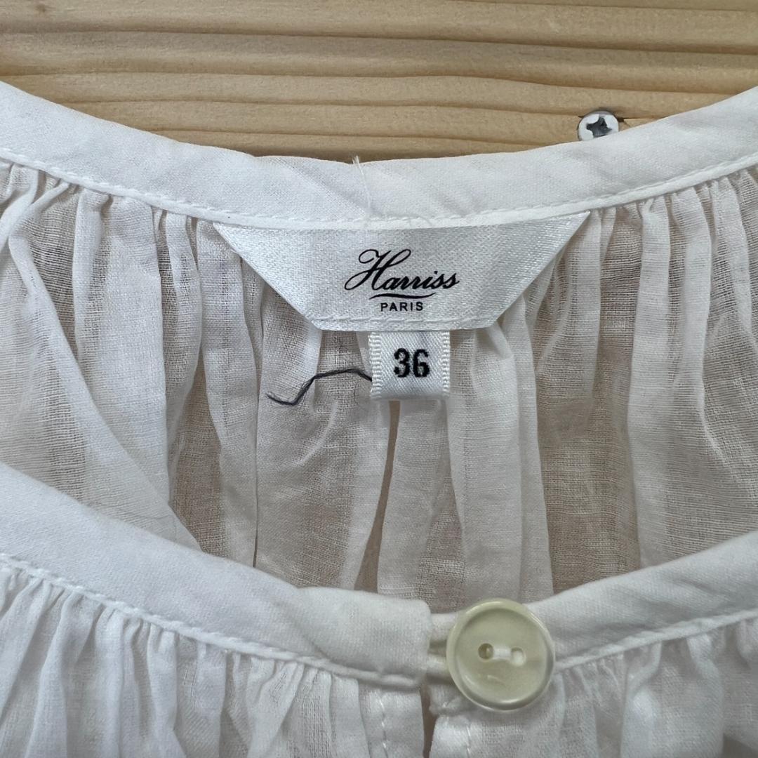 【00289】HANNISSPARIS ハニスパリス トップス チュニック ブラウス ホワイト シャツ おしゃれ お出かけ シンプル 可愛い 大人っぽい