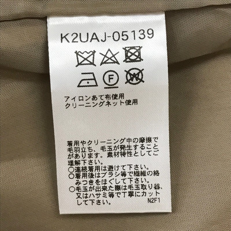 【00825】 新古品 a.v.v アーヴェヴェ コート サイズS ベージュ ノーカラー 無地 シンプル ハーフ丈 レディース 定価13990円