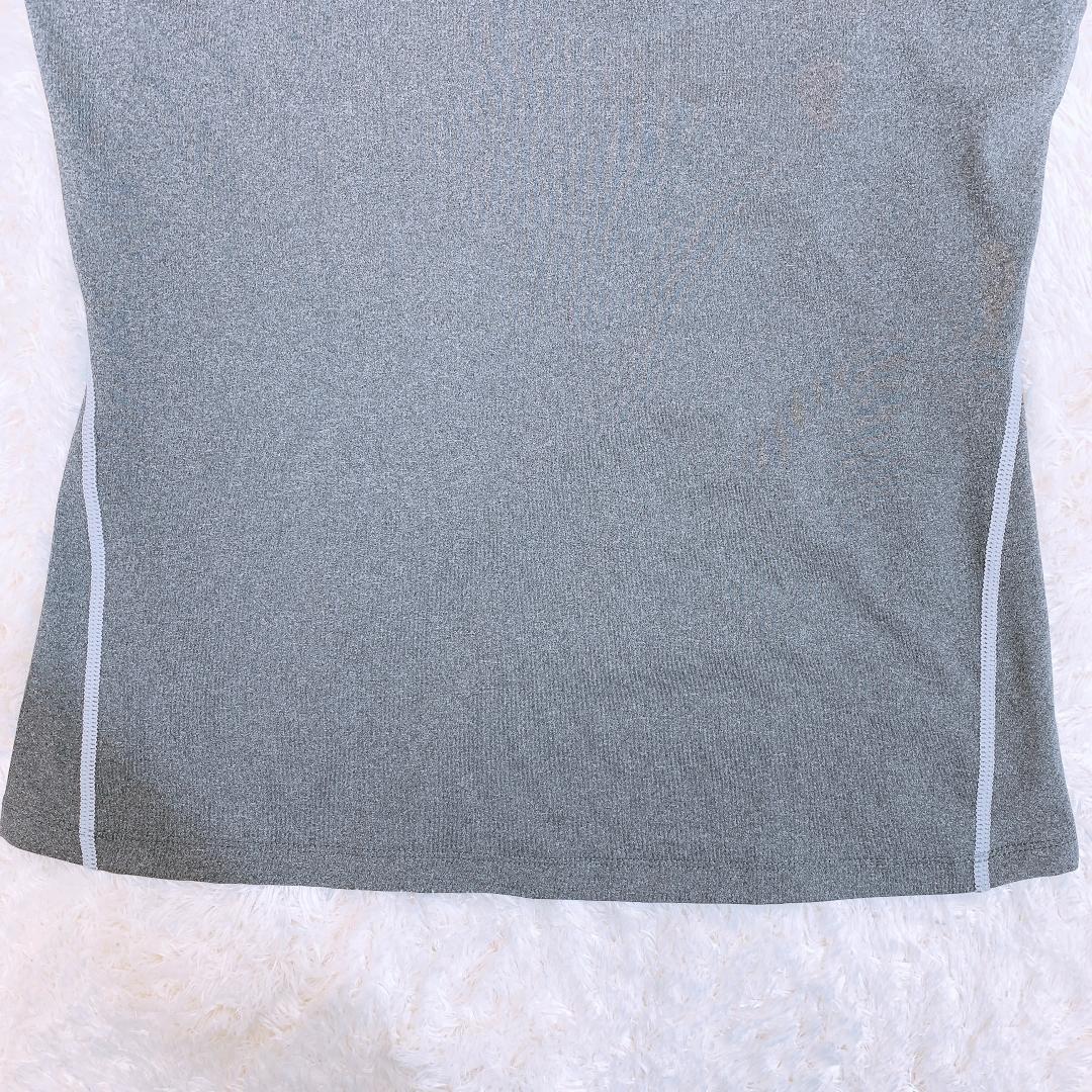 【01680】 スポーツウェア 長袖Tシャツ 速乾 XL グレー 新古品 未使用 シンプル かっこいい 無地 Aライン 運動 ランニング