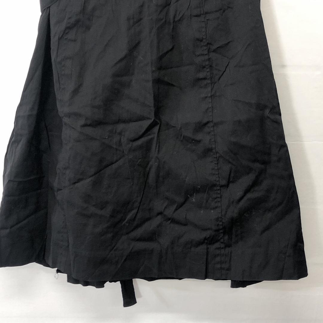 【01743】 COMME CA ISM コムサ イズム ミニスカート 5 ブラック 黒 ベルト 裏地あり 巻きスカート カジュアル