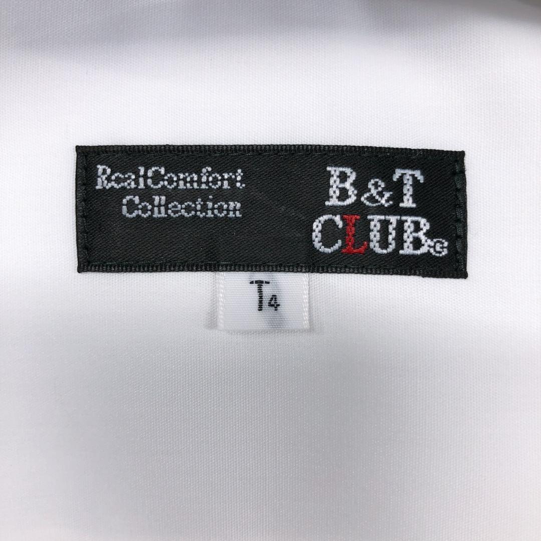 【01771】新品未使用 B＆T CLUB トップス T4 ホワイト 新品 未使用品 タグ付き ビーアンドティークラブ シャツ 白 長袖 白シャツ メンズ