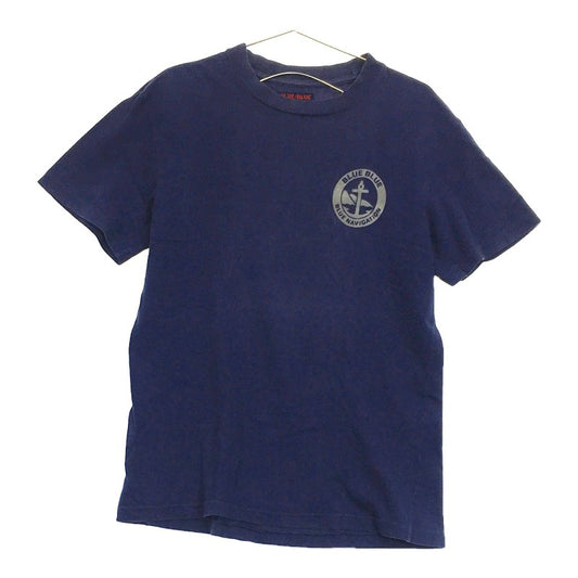 【01777】 美品 BLUE BLUE ブルーブルー 半袖 Tシャツ カットソー ネイビー シンプル メンズ M