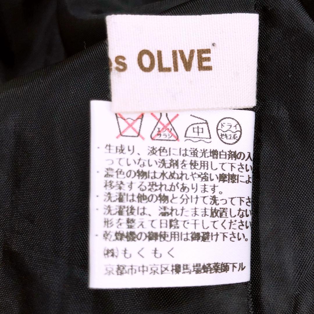 【01854】 OLIVE des OLIVE オリーブ デ オリーブ ワンピース ミニワンピース スクエアネック ブラック 黒 ドット柄 シンプル フェミニン