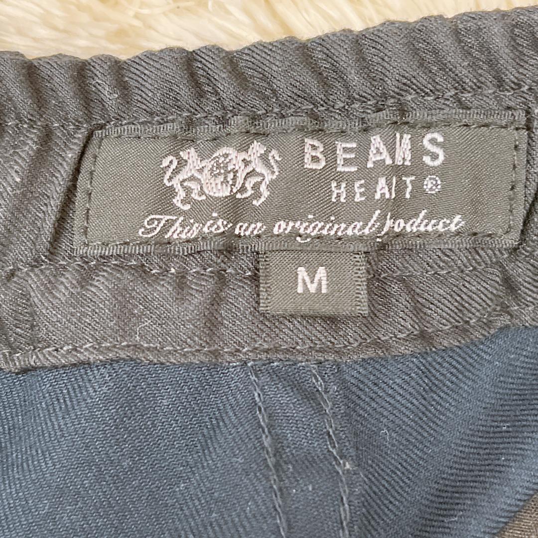 【01895】美品 BEAMS ボトムス Mサイズ ネイビー 良品 ビームス パンツ シンプル ポケット有 メンズ 紳士 ゆったり ラフ カジュアル