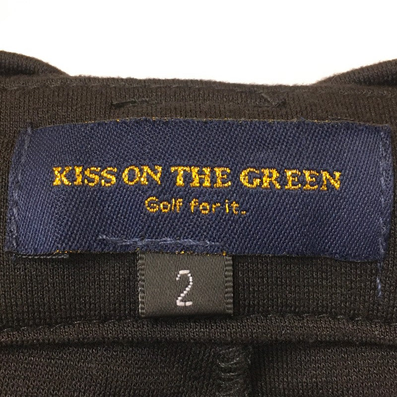 【02047】 KISS ON THE GREEN キスオンザグリーン キュロットスカート サイズ2 / 約M ブラック 無地 フリル リボン かわいい レディース