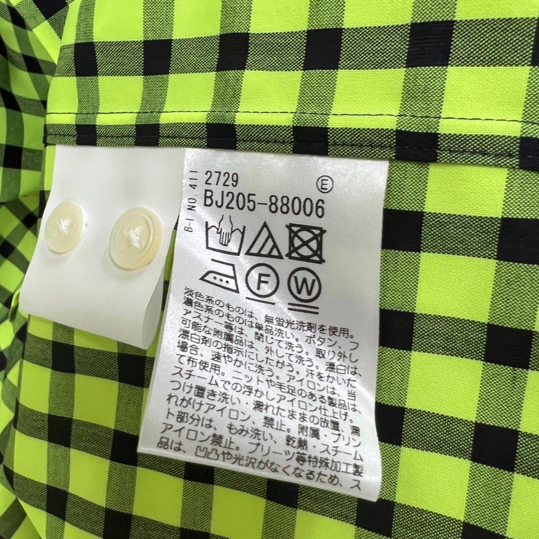 【02900】新品 定価￥28600- 40ct&525 半袖シャツ LL XL チェック イエロー ブラック 半袖 TAKEO KIKUCHI