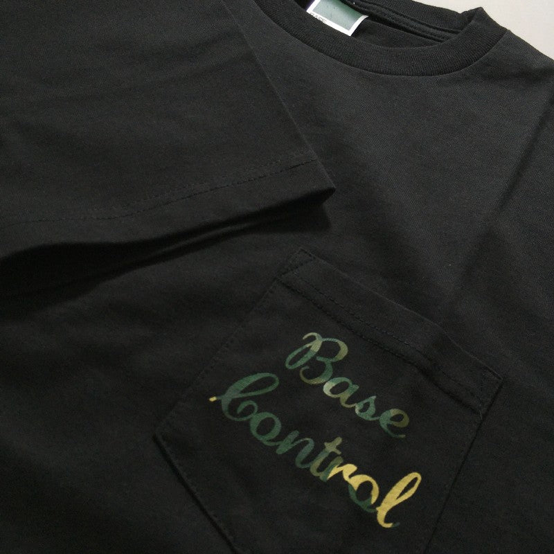 【02958】 新古品 BASE CONTROL ベースコントロール 半袖Tシャツ カットソー サイズ01 / 約S ブラック プリント メンズ 定価3500円