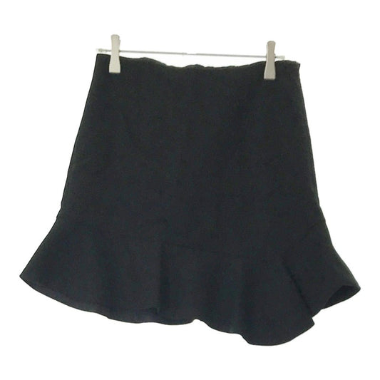 【03516】ZARA ザラ ミニスカート スカート ブラック XS 黒 フレア 無地 チャック シンプル ブランド クール 大人っぽい