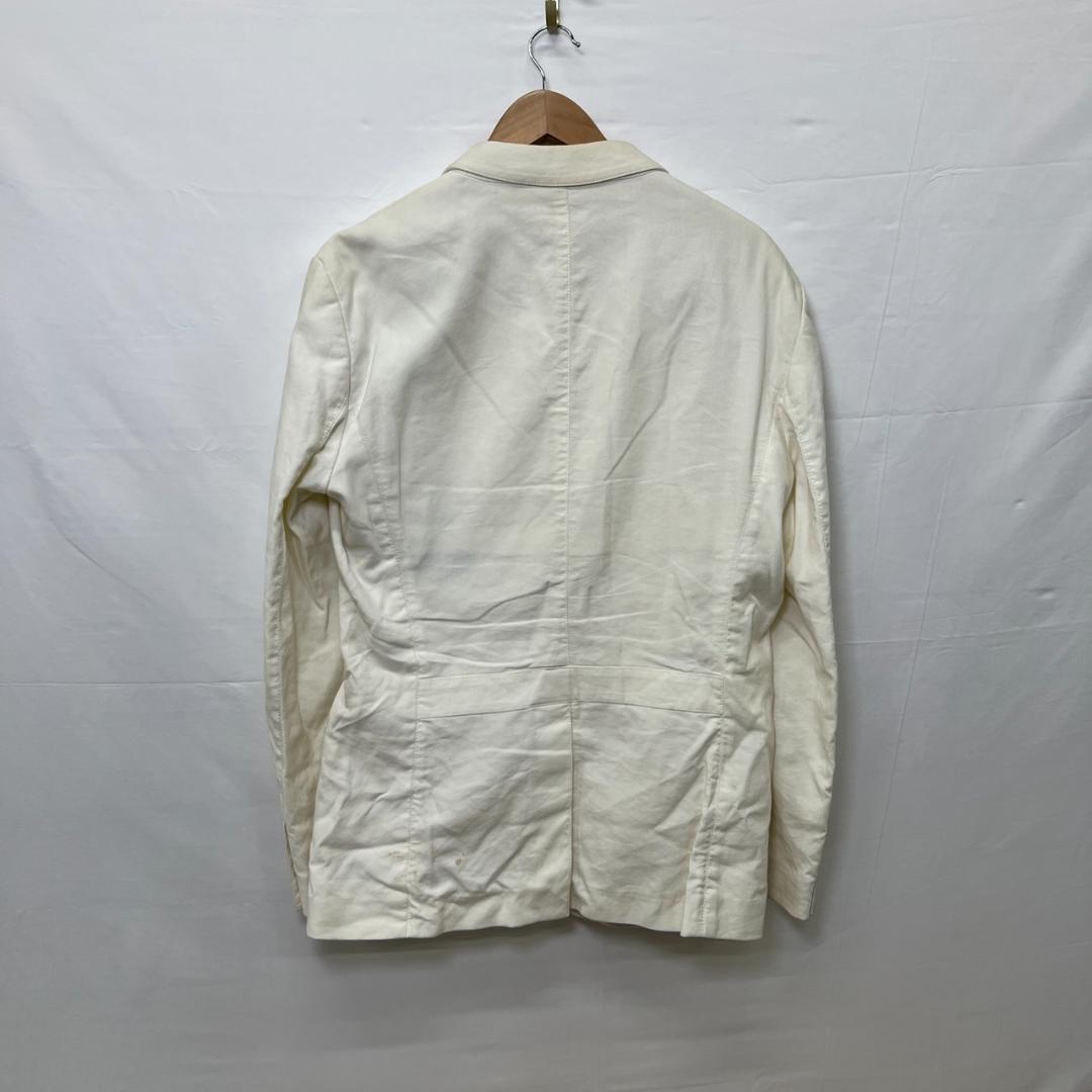 【03587】アルマーニ エクスチェンジ ARMANI EXCHANGE ジャケット M 白 ホワイト アウター シングルボタン 襟付き 長袖