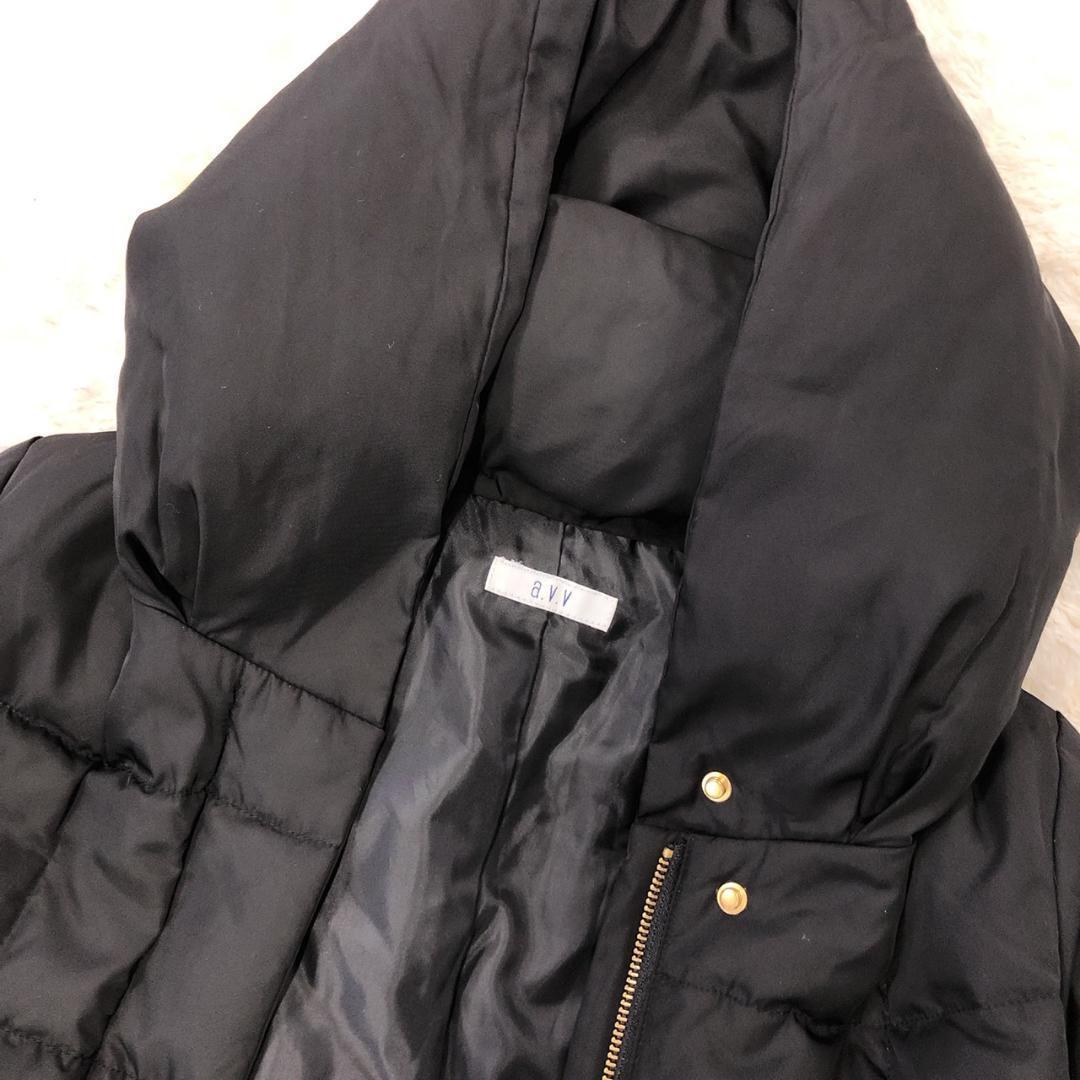 【03775】新品 a.v.v アーヴェヴェ ジャケット XS 黒 きれい ダウン コート 美品 未使用 タグ付き おしゃれ