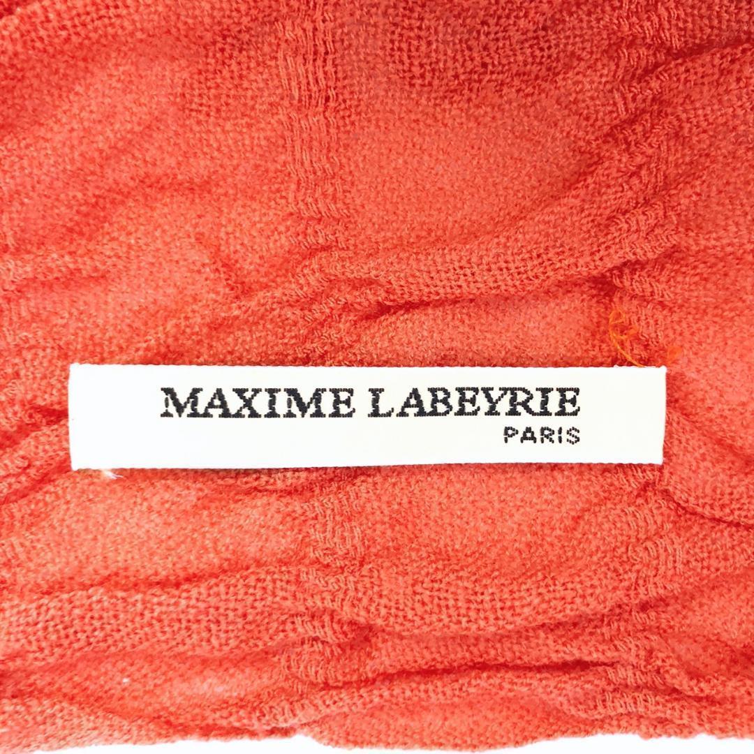 【04564】美品 MAXIME LABEYRIE スカーフ オレンジ おしゃれ マキシムラベリー レディース おしゃれ 婦人 フリー 秋 小物 PARIS
