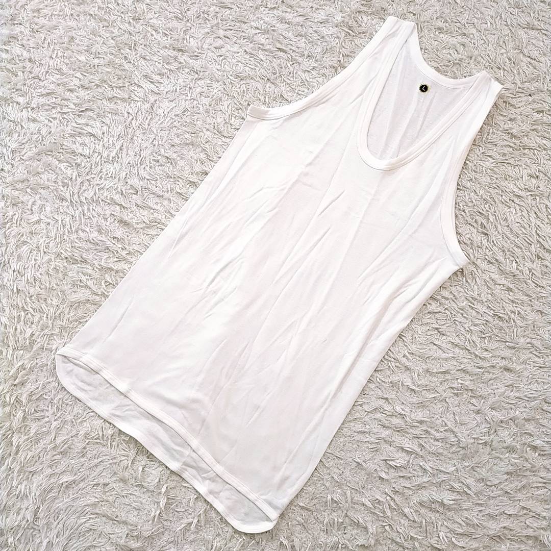 新古品 メンズM&L CHARLE インナータンクトップ＆インナーTシャツ2枚セット 白 ホワイト IF012 IF131 半袖 綿100% シャルレ 【04738】