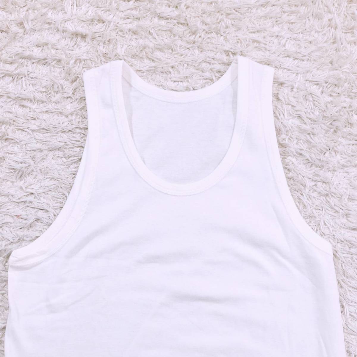 メンズ88-96 インナー インナーシャツ ノースリーブシャツ ランニングシャツ 白 ホワイト カジュアル シンプル 春夏 下着 【04741】