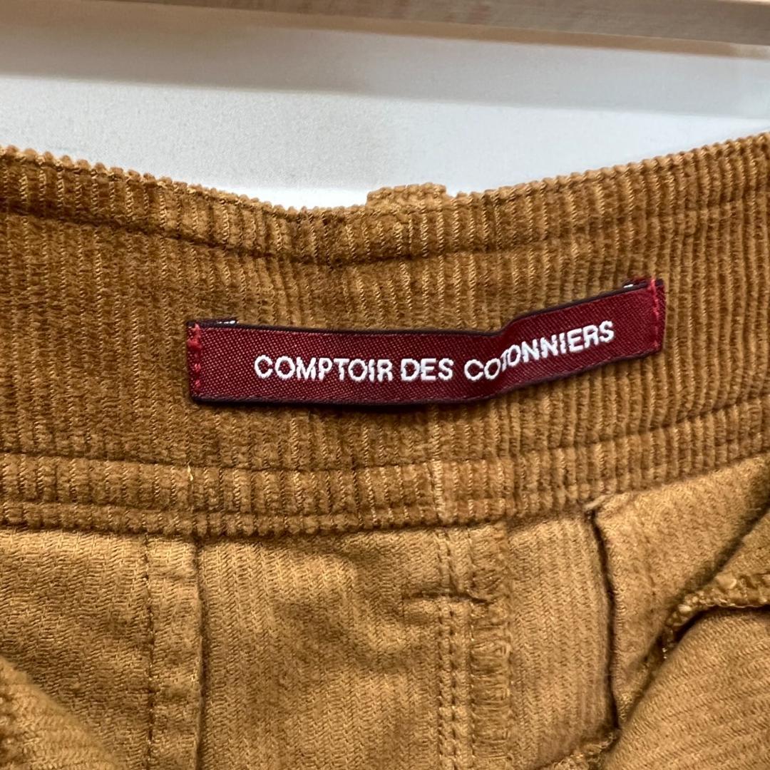 【05016】 COMPTOIR DES CITONNIERS コントワーデコトニエ パンツ ショートパンツ ブラウン 34 コーデュロイ ショート丈 シンプル 可愛い