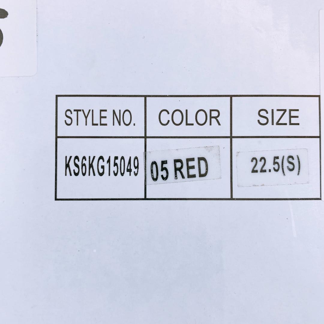 【05192】 a.v.v アー ヴェ ヴェ 靴 パンプス 赤 オレンジ Sサイズ 22.5cm ローヒール かかとフィット シンプル フォーマル カジュアル
