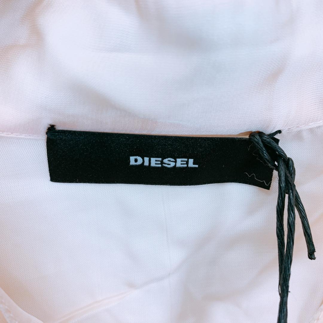 【05226】 DIESEL ディーゼル 半袖ブラウス シャツ XS ライトピンク 新品 タグ付き おしゃれ きれいめ 上品 カジュアル