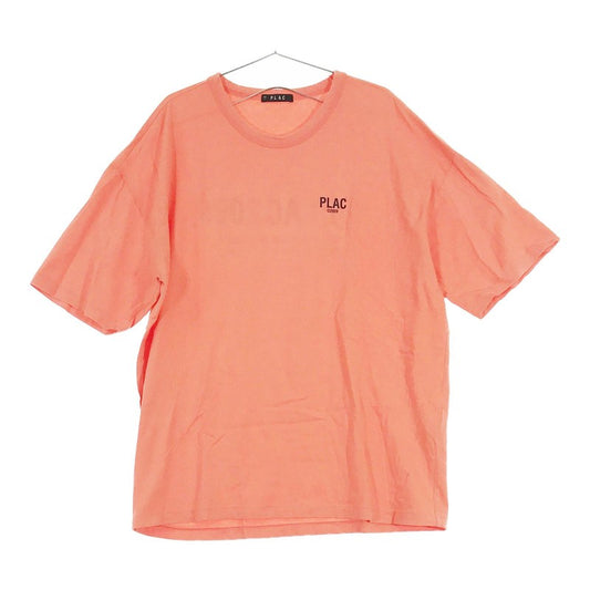 【05456】 美品 PLAC 半袖 Tシャツ カットソー L オレンジ 派手 オーバーサイズ ワイド ゆったり メンズ