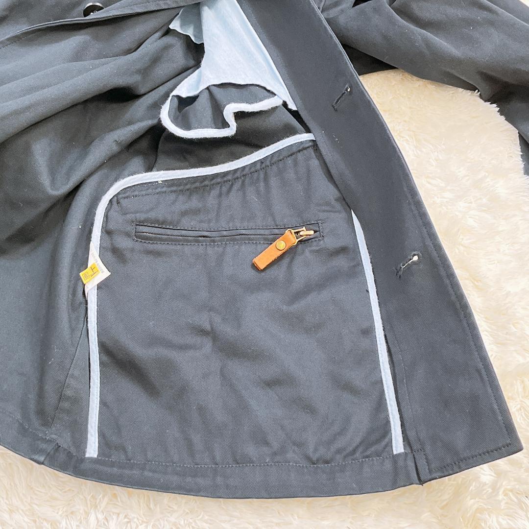 【05522】 プリケット ジャケット XL ブラック カジュアル 黒 メンズ 長袖 ボタン ポケット 襟付き かっこいい