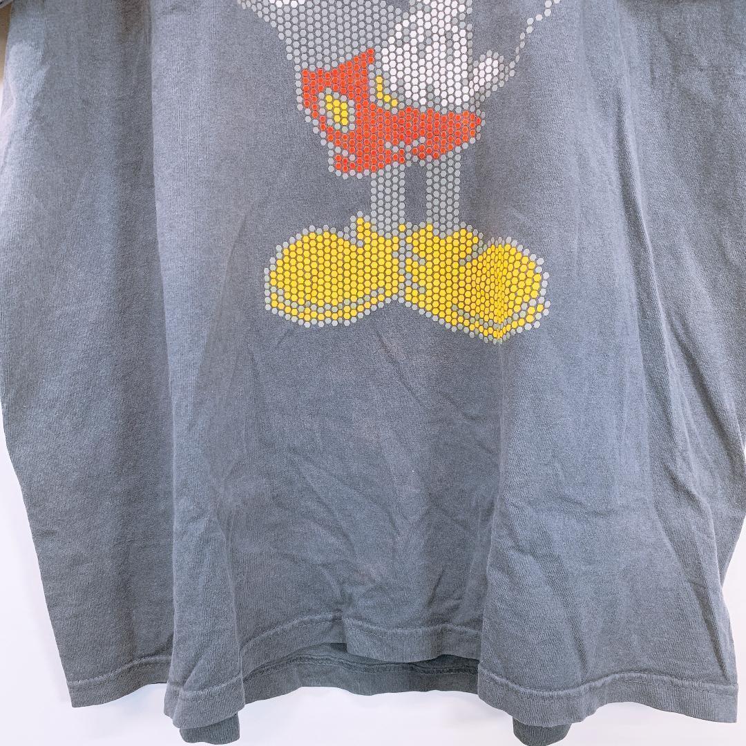 【05539】 PLASTIC TOYS 半袖 Tシャツ カットソー ワイド オーバーサイズ ミッキー ディズニー L ネイビー メンズ
