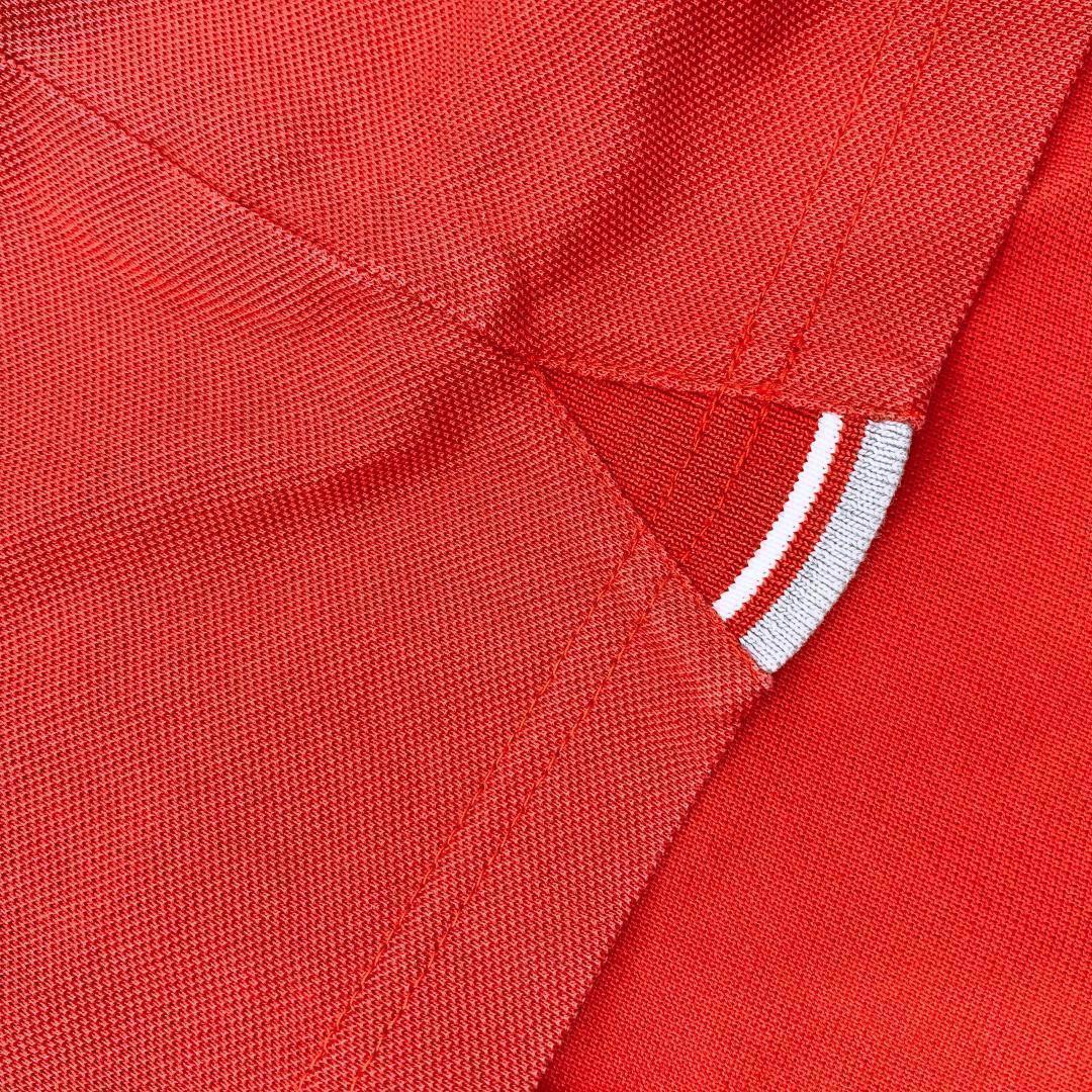 【05546】 人気 INTERMEZZO ポロシャツ 半袖 カットソー M レッド ワイド オーバーサイズ メンズ 日本製