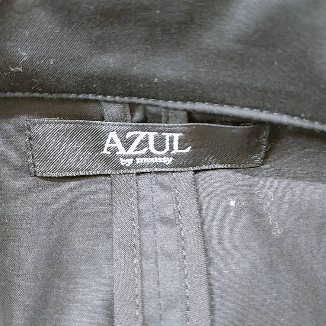 新品 メンズS AZUL by moussy コットン2Bテーラードジャケット 黒 ブラック 背抜き ノーベンツ アズールバイマウジー 【05933】