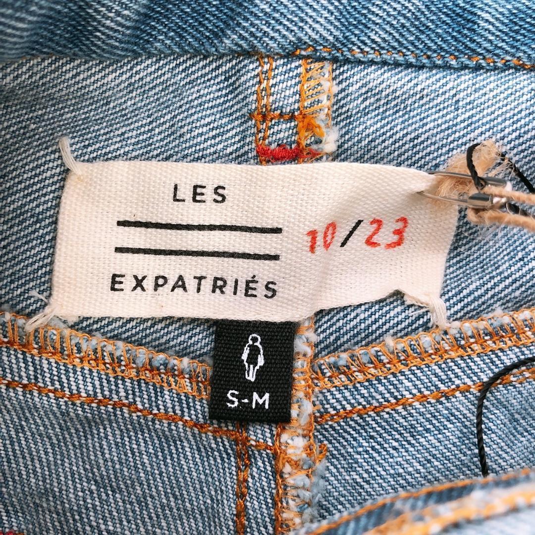【05946】 Les Expatries レス・エクスパトリエ オーバーオール デニム パンツ M おしゃれ 新品 未使用 タグ付き