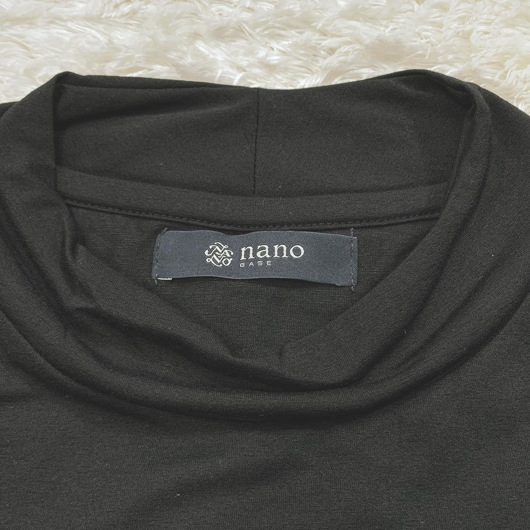【06100】新品未使用 NANO BASE トップス Mサイズ BLACK 新品 未使用品 ナノベース 長袖 ロンT ブラック 黒 長袖Tシャツ メンズ 紳士