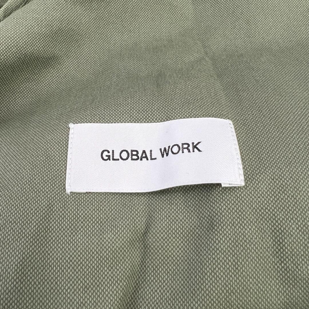 【06187】 GLOBAL WORK グローバルワーク ジャケット テーラードジャケット カーキ Mサイズ グリーン シンプル カジュアル メンズ 訳アリ品