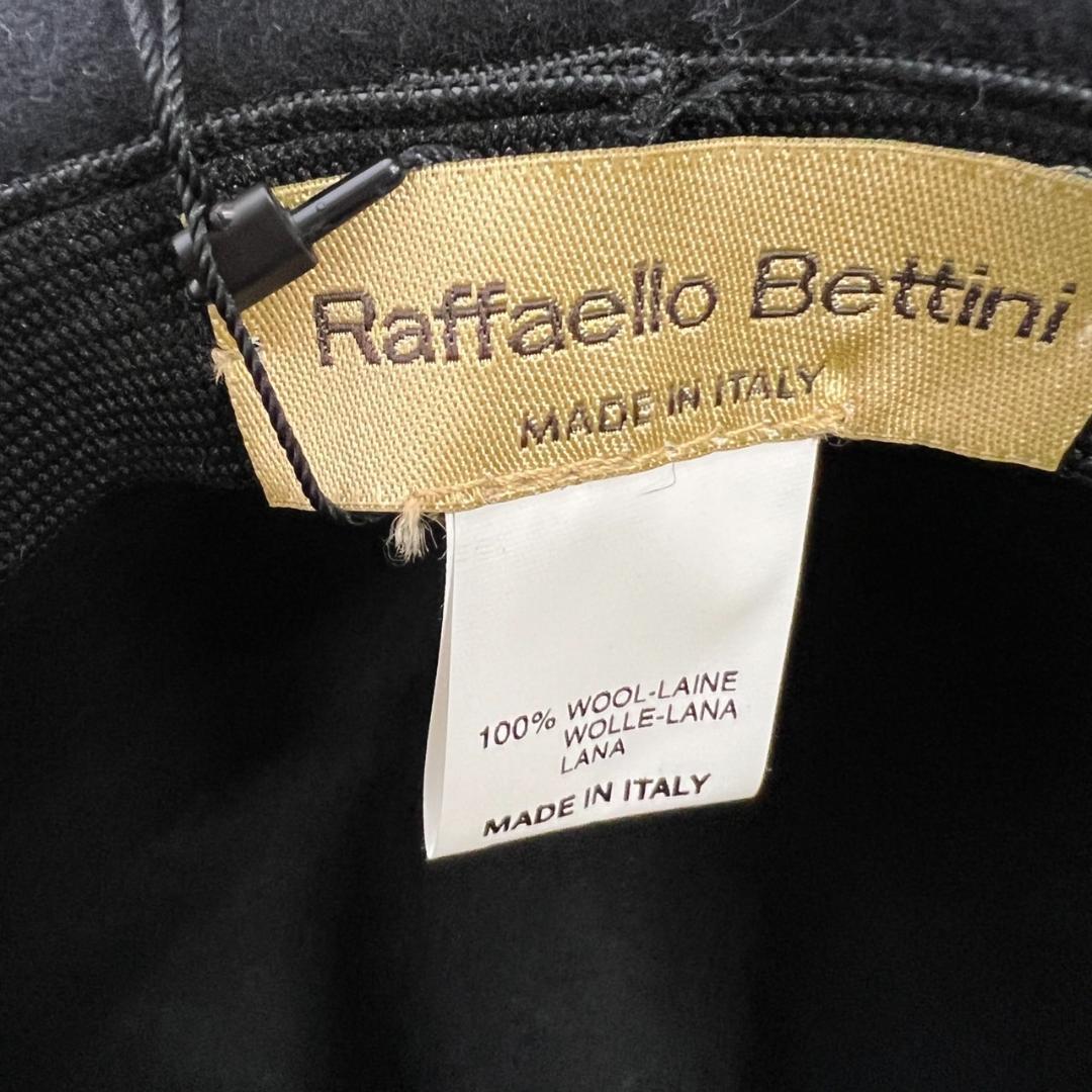 【06610】Raffaello Bettini ラファエロ・ベッティーニ ハット 帽子 フリー 黒 ブラック 小物 おしゃれ シック