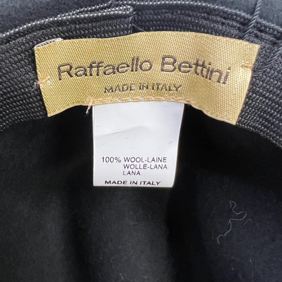 【06614】Raffaello Bettini ラファエロ・ベッティーニ ハット 黒 ブラック タッセル 帽子 おしゃれ 小物 タグ付き