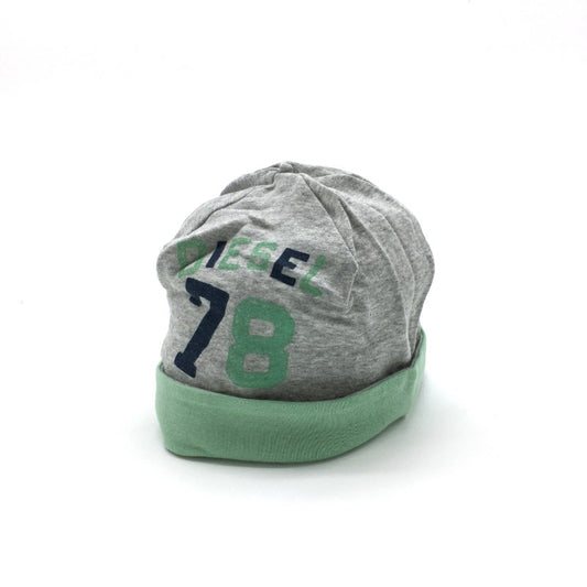 【06634】 新古品 DIESEL ディーゼル ニット帽 キッズ キャップ グレー グリーン 人気ブランド 可愛い