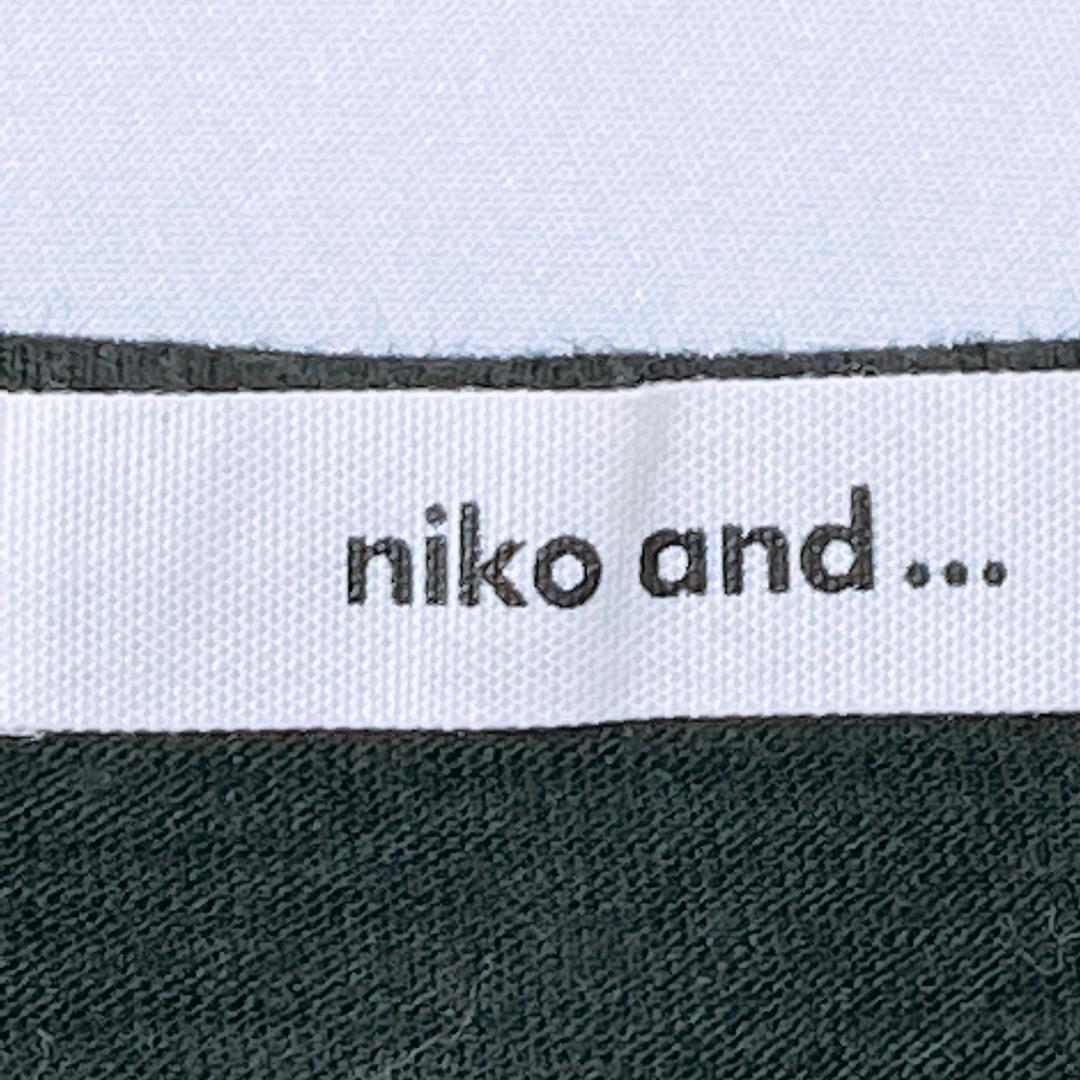 【06727】 niko and... ニコアンド 膝丈 ワンピース レース ブラック 黒 長袖 レース 無地 ブランド 大人っぽい シンプル