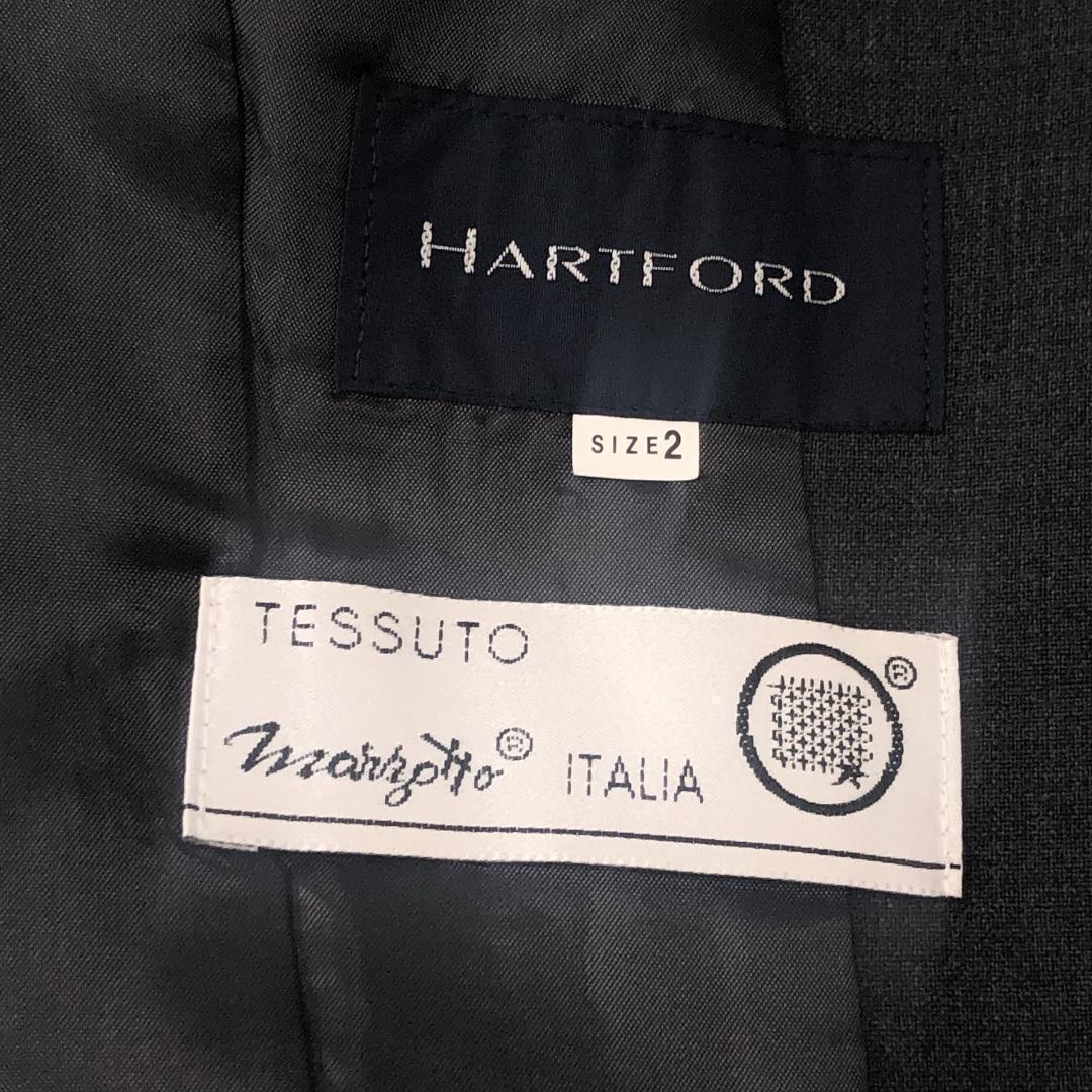 【06792】 HARTFORD ハートフォード スーツ 2 上下セット リクルート グレー セットアップ フォーマル 裏地・ポケットあり
