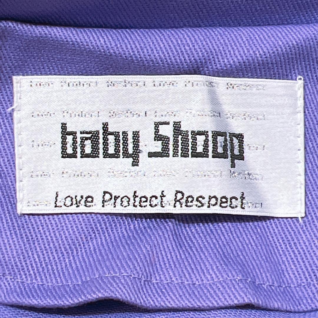 【06795】 baby Shoop ベイビーシュープ ジャケット デニムジャケット フリーサイズ パープル 紫 モード 袖ジッパー ポケットあり 訳アリ品