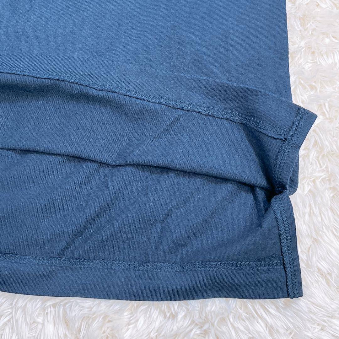 【07052】 新古品 AZUL アズール 長袖Tシャツ ロンT ネイビー カットソー S ゆったり ワイド オーバーサイズ Uネック