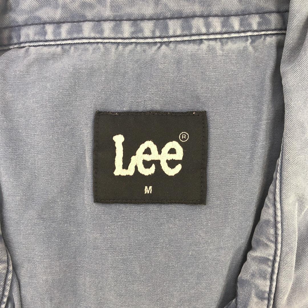 【07124】 Lee リー トップス シャツ M ブルー メンズ 半袖 シンプル スナップボタン式 おしゃれ お出かけ シンプル カジュアル
