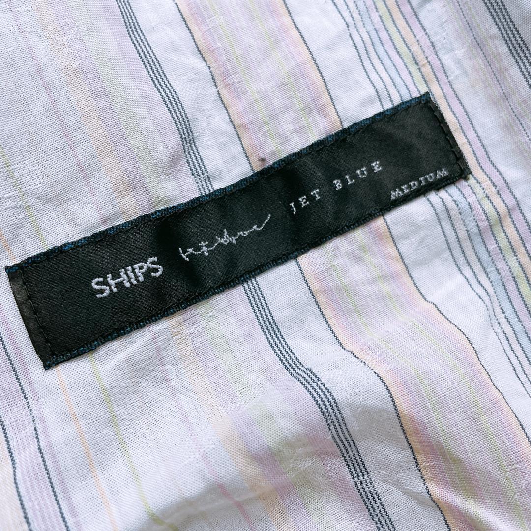 【07256】 SHIPS シップス アウター ブルゾン ブラック 黒 パーカー ボタン カジュアル シンプル フロントボタン 羽織 上着 春秋冬 メンズ
