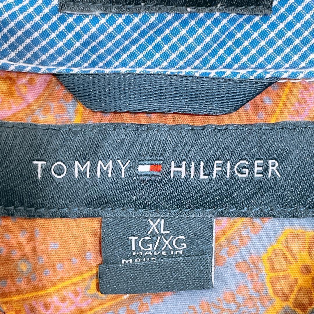 【07703】 TOMMY HILFIGER トミー ヒルフィガー トップス 長袖シャツ 長袖 シャツ チェックシャツ チェック柄 XLサイズ ホワイト シンプル