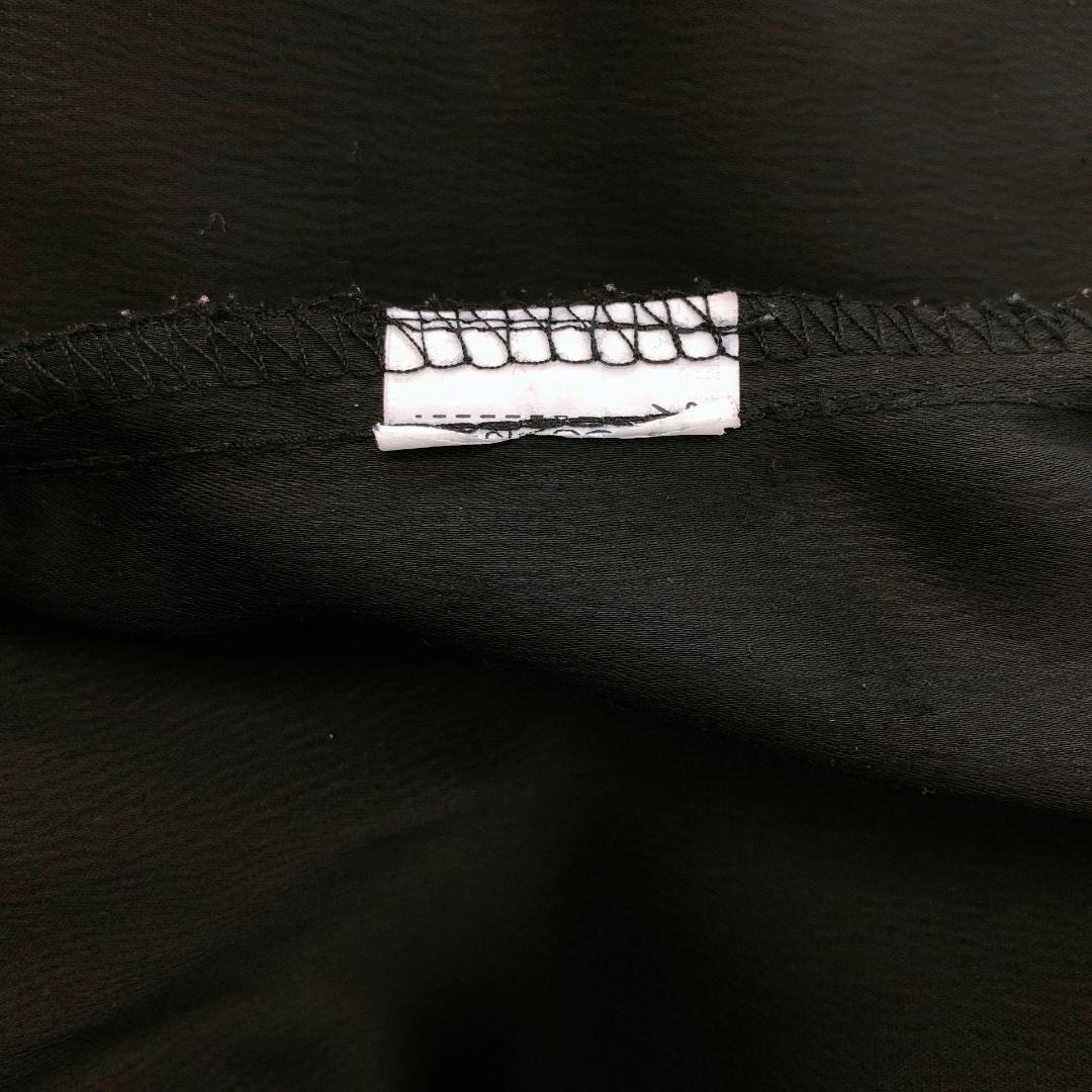 【07760】 ZARA ザラ パンツ S ブラック ガウチョ ワイド ロング 薄手 ワイドパンツ ウエストゴム ポケット リボン付き キレイ カジュアル